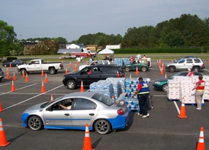 aid distribution site