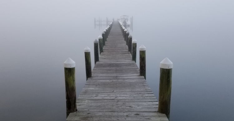 dock in fog